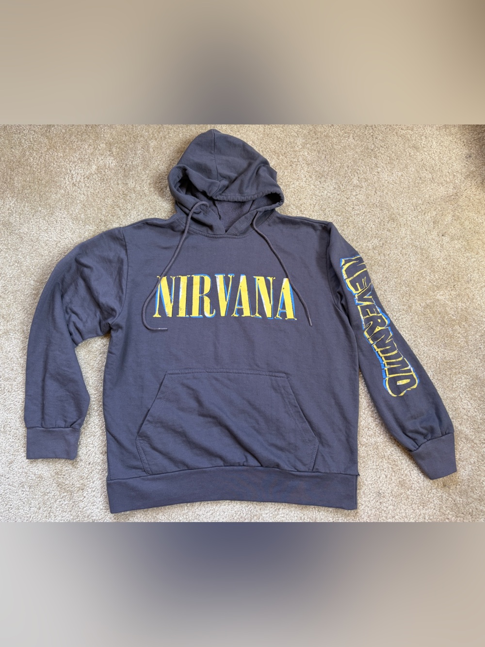 Nirvana Gray Nevermind Logo Pullover Hoodie